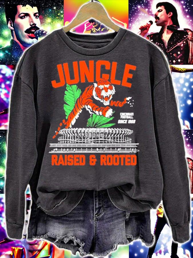 Jungle Raised and rooted Cincinnati football since 1968 shirt