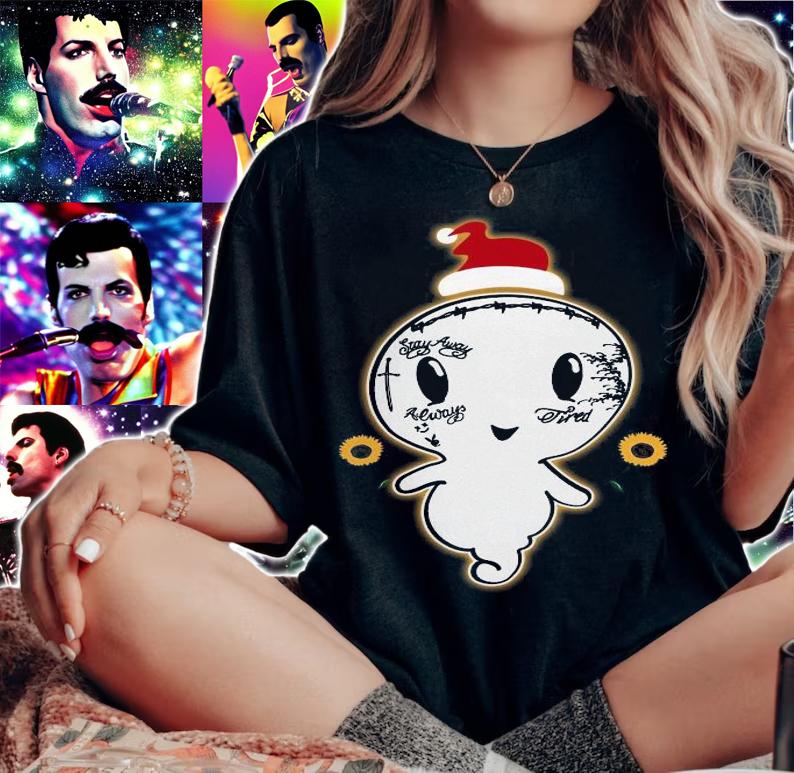 Post Malone Ghost Boo Sunflower Santa Christmas t-shirt woman shirt