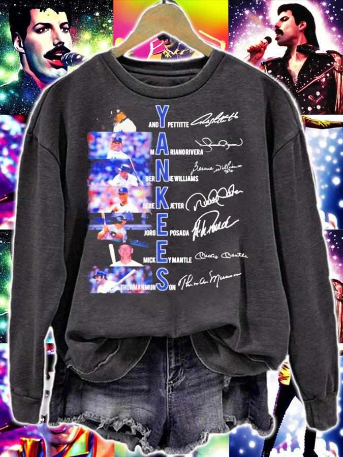 YANKEES Andy Pettitte Mariano Rivera Bernie Williams Derek Jeter signature shirt