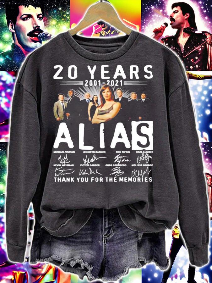20 Years 2001-2021 Alias Signatures Thank You For The Memories Shirt sweatshirt