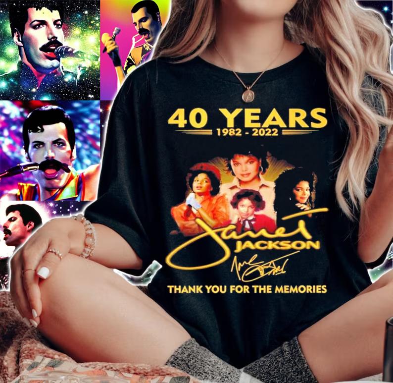 40 years 1982-2022 Janet Jackson signature shirt