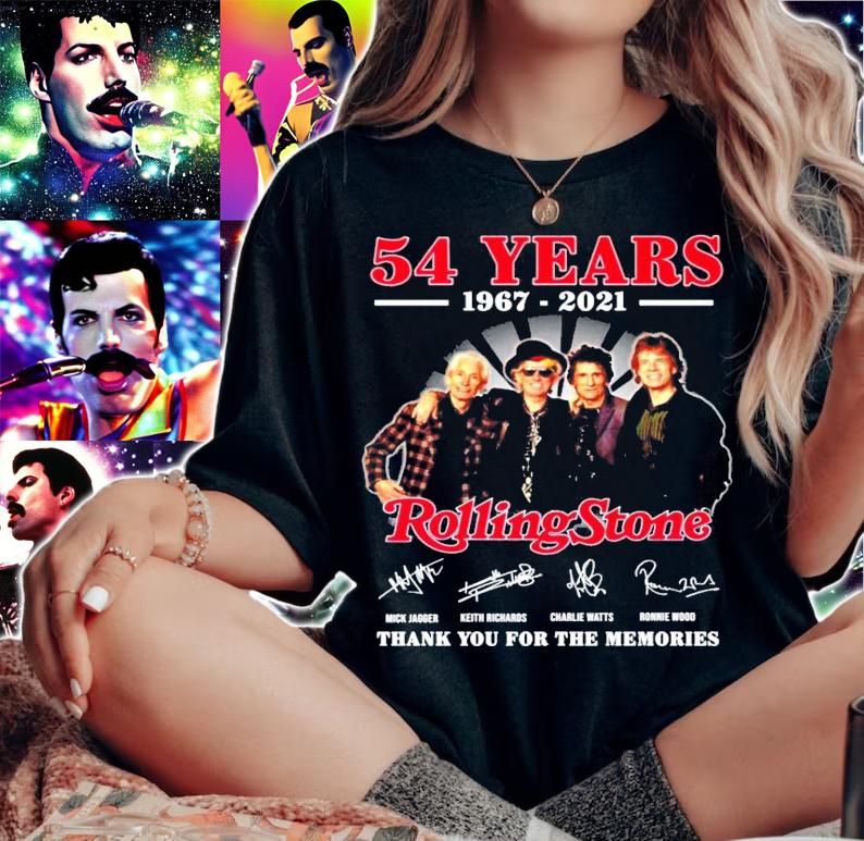 54 years 1967-2021 Rolling Stone thank you for the memories shirt woman shirt