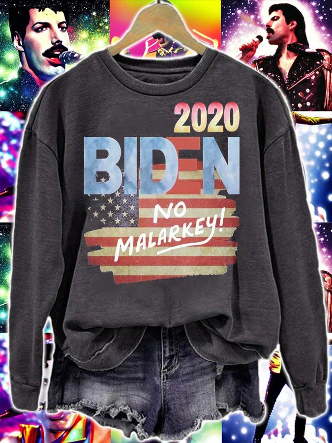 Biden 2020 No Malarkey USA Flag T-shirt sweatshirt