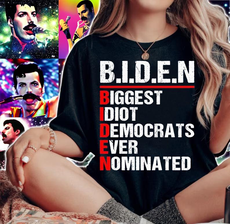 Biggest Idiot Democrats Ever Nominated Anti Biden T-Shirt woman shirt
