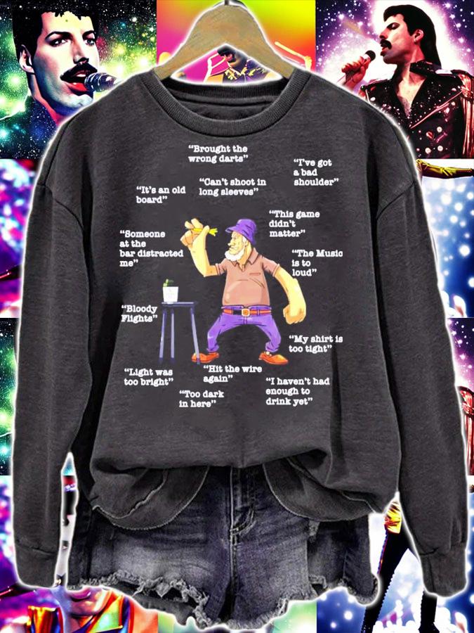 Brought the wrong darts Ive got a bag shoulder shirt sweatshirt
