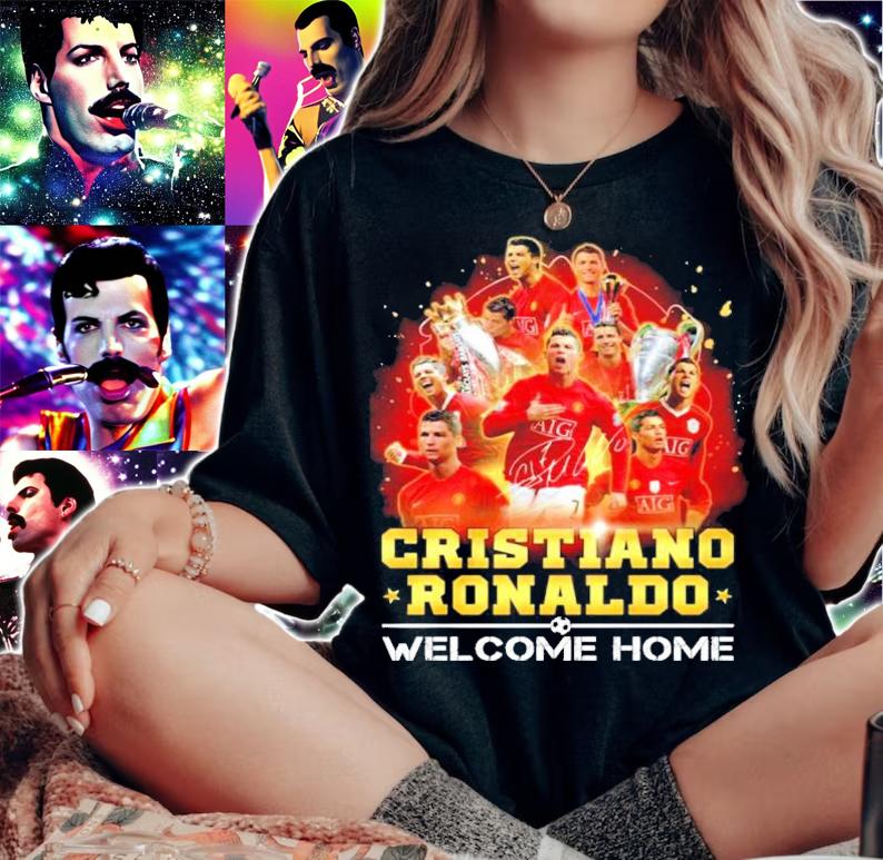 Cristiano Ronaldo Welcome Home Manchester United signature shirt