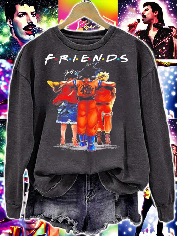 Friends Luffy Son Goku and Naruto shirt sweatshirt