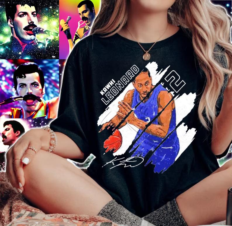 Kawhi Leonard Los Angeles Basketball signature t-shirt woman shirt