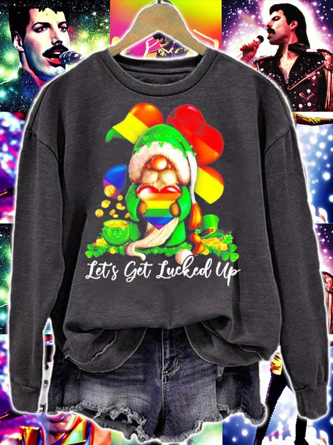LGBT Gnome let's luckyed up St.Patrick's Day shirt sweatshirt