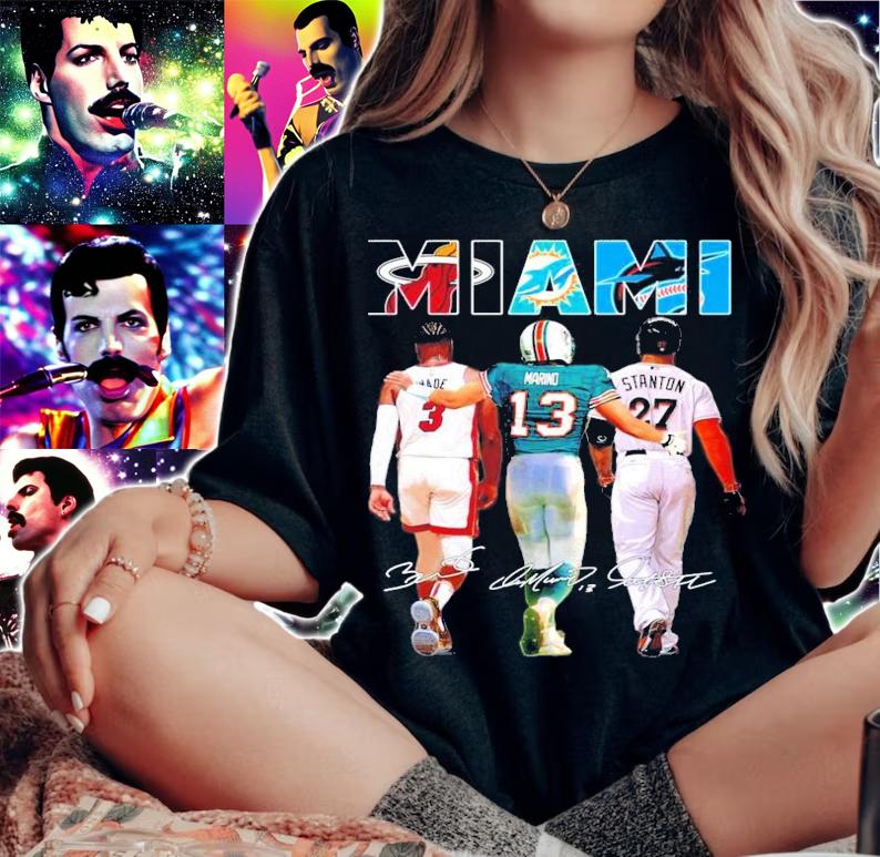 Miami 3 Wade 13 Marino 27 Stanton signature shirt