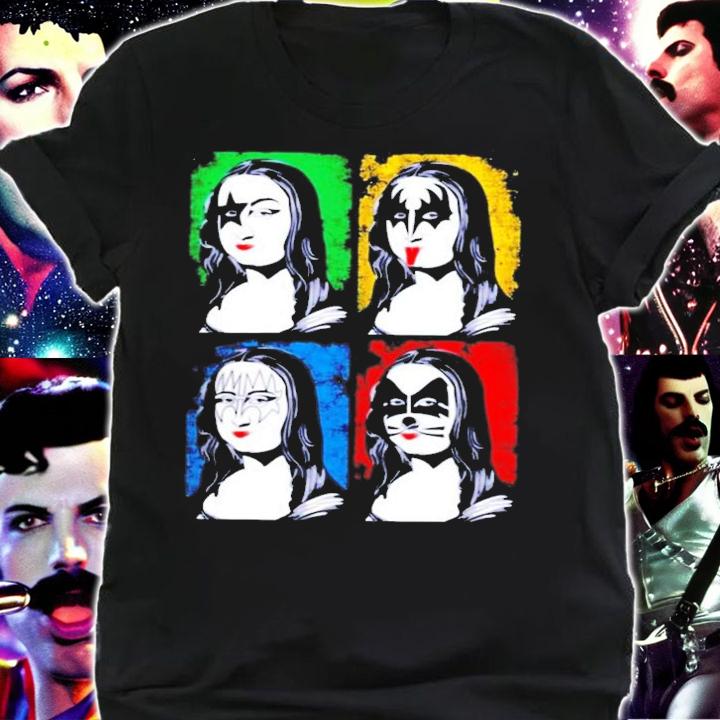 Mona Lisa Mona Kissa Rock Parody shirt