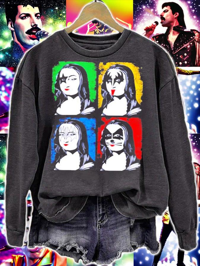 Mona Lisa Mona Kissa Rock Parody shirt