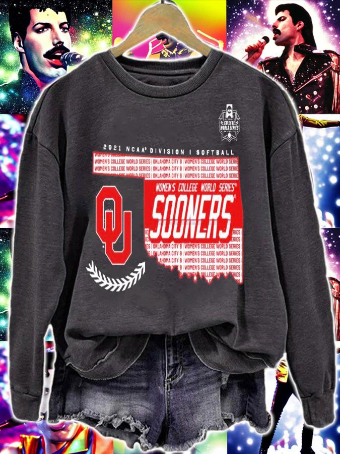 Oklahoma Sooners 2021 NCAA Softball Women's College World Series Bound Bunt shirt sweatshirt