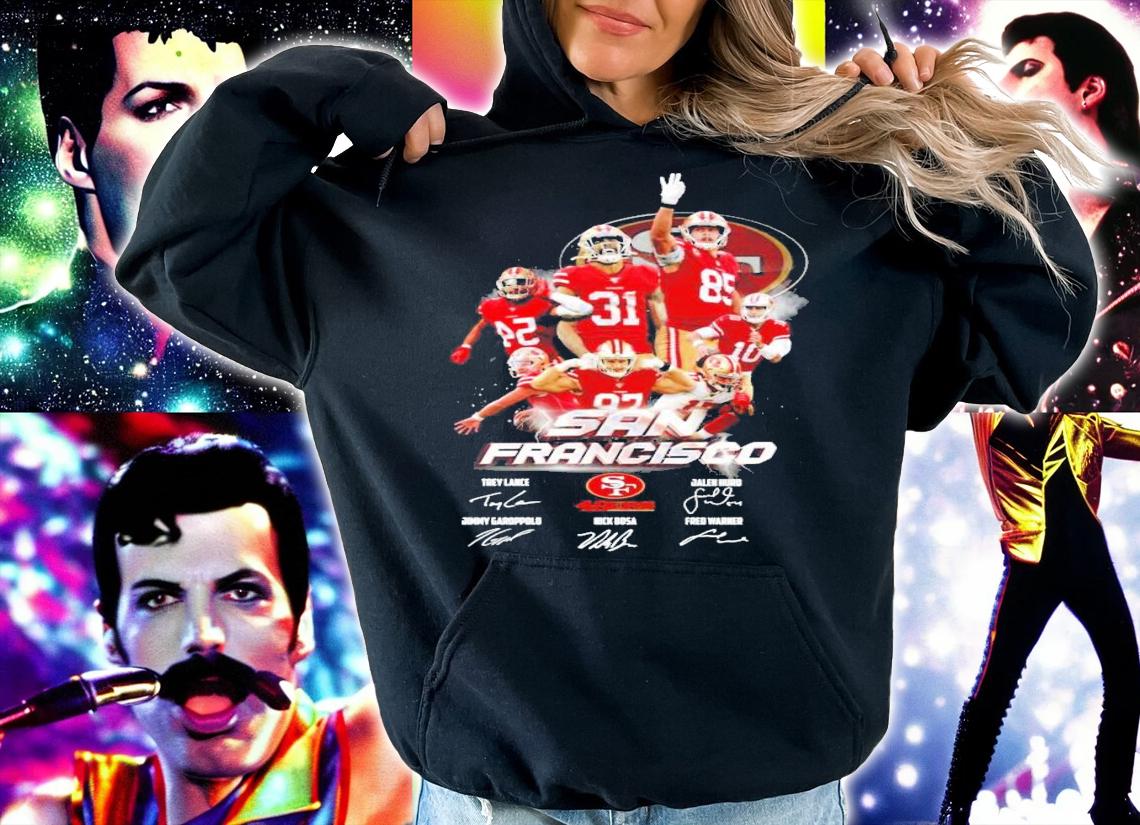 San Francisco 49ERS signatures shirt hoodie