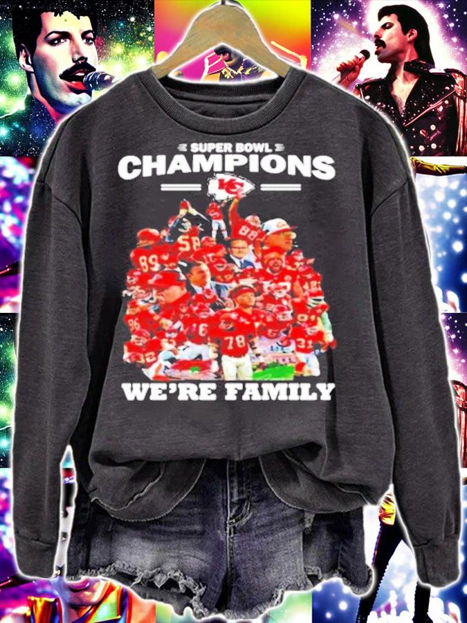 Super Bowl Champions Kansas City Chiefs we're family t-shirt, sweater