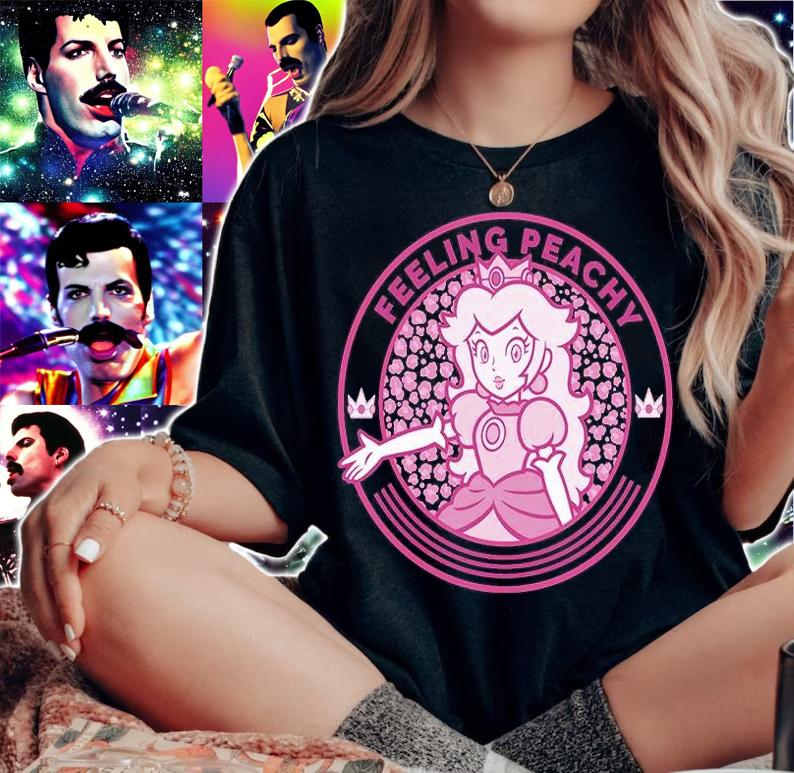 Super Mario Feeling Peachy T-shirt woman shirt