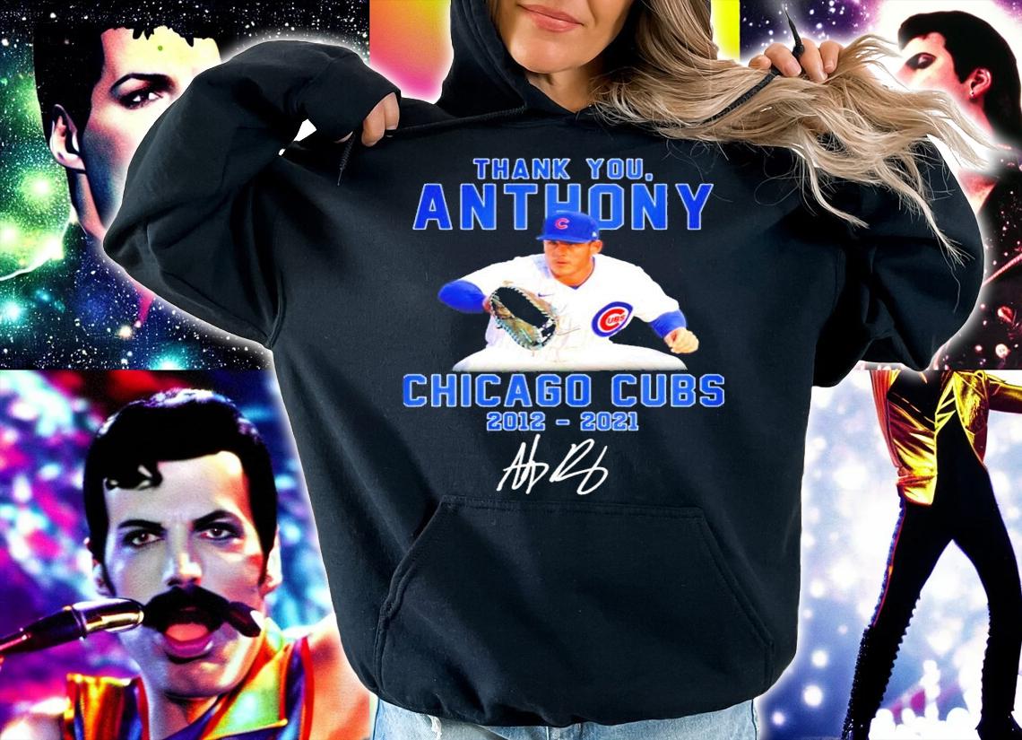 Thank you Anthony Chicago Cubs 2012-2021 signature shirt hoodie