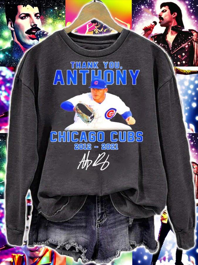 Thank you Anthony Chicago Cubs 2012-2021 signature shirt sweatshirt