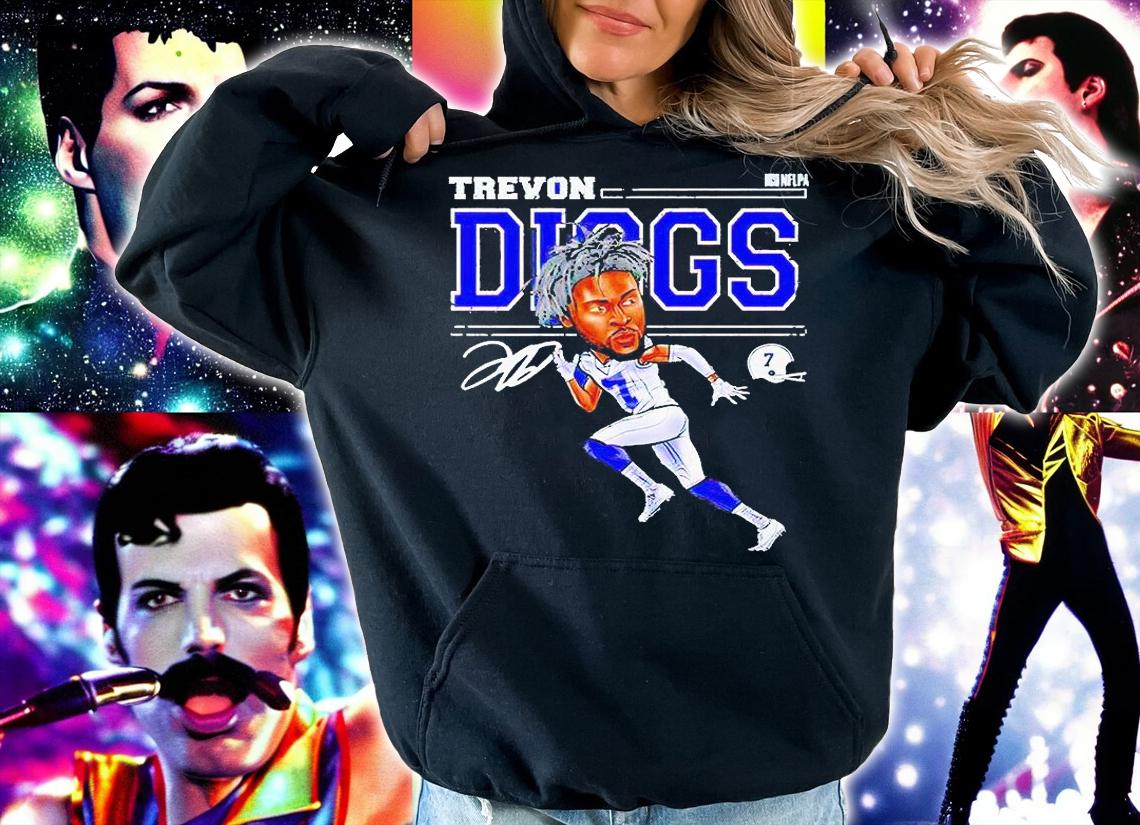 Trevon Diggs cartoon Dallas Football signature T-shirt