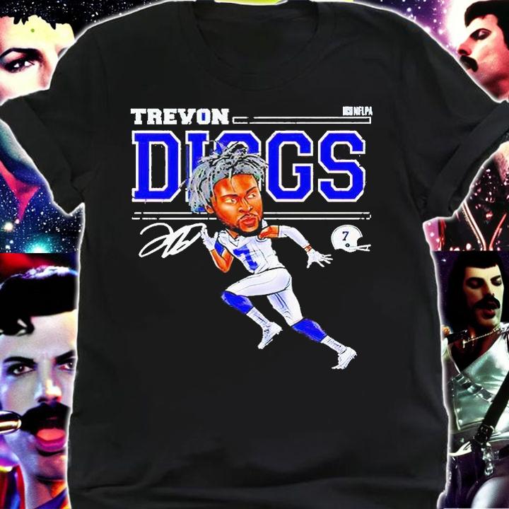 Trevon Diggs cartoon Dallas Football signature T-shirt