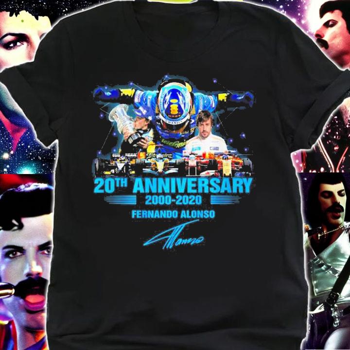 20Th Anniversary 2000 2020 Fernando Alonso Signature t-shirt