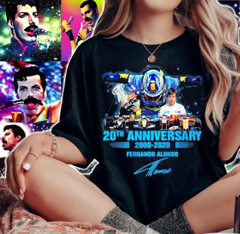20Th Anniversary 2000 2020 Fernando Alonso Signature t-shirt