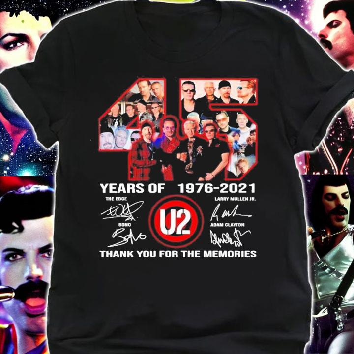 45 years of U2 1976 2021 thank you for the memories shirt