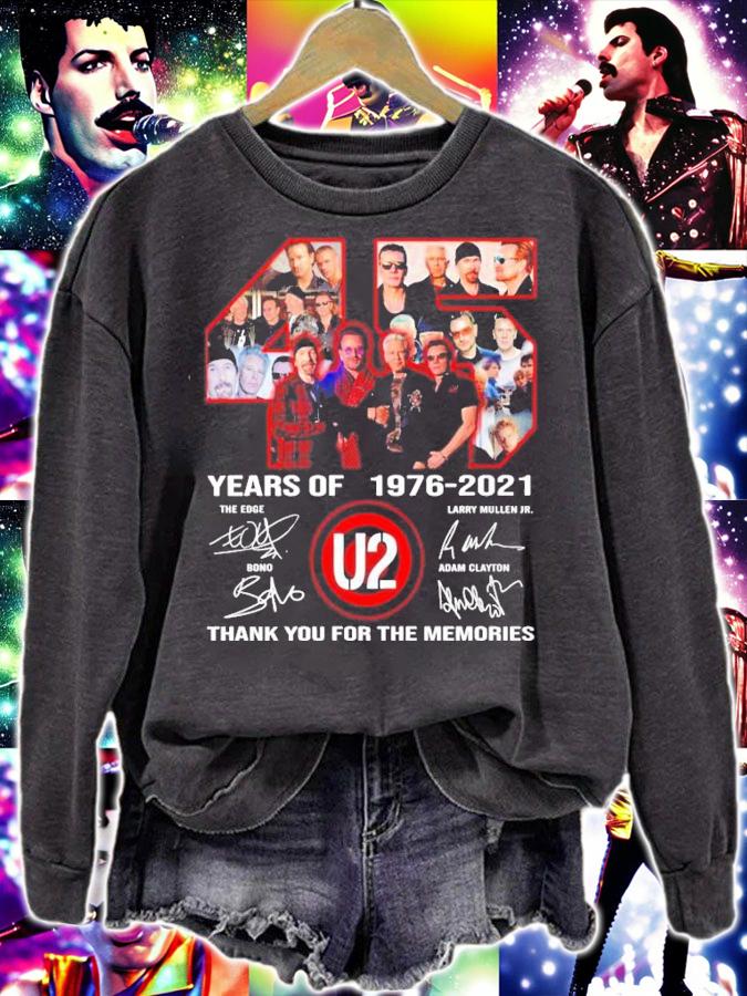 45 years of U2 1976 2021 thank you for the memories shirt