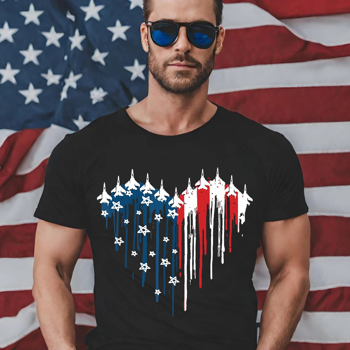 Air Force Red White And Blue 4th Of July Shirt American Flag Independence Day