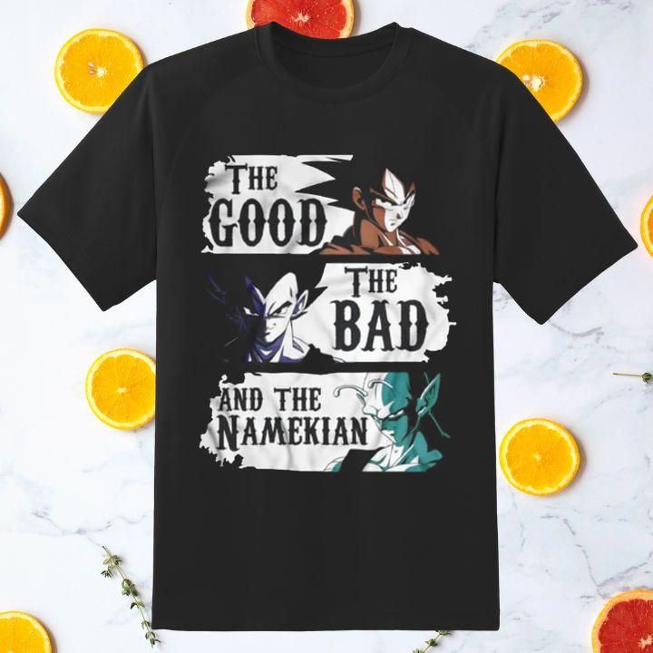 Official Goku Vegeta Piccolo The Good The Bad Namekian Dragon Ball Shirt
