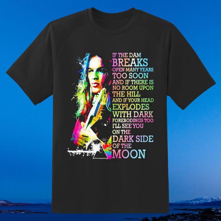 Premium Pink Floyd Rock Band Brain Damage Lyrics T-Shirt