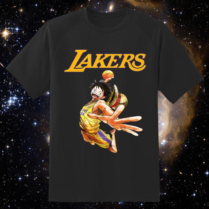 One Piece Luffy Mashup Los Angeles Lakers Basketball Shirt
