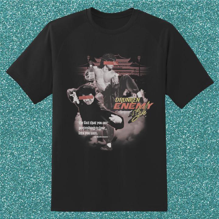 Jackie Chan Drunken Enemy Style Wise Martial Arts Quote Retro Shirt