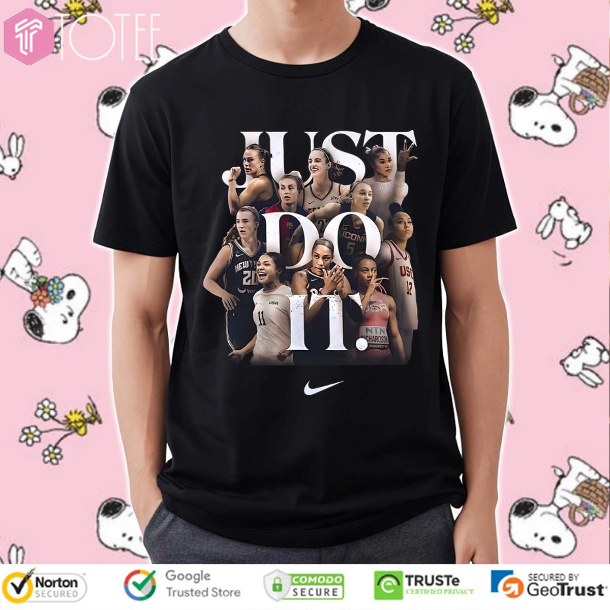 Nike Just Do It Womens Athletes Sports T-Shirt
