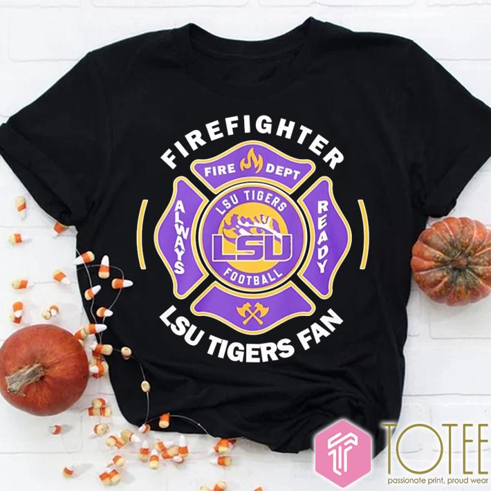 Fire Dept LSU Tigers Logo Football Firefighter T-Shirt