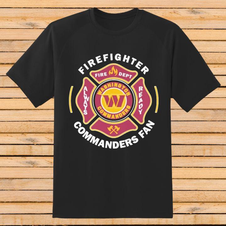 Fire Dept Washington Commanders Logo Football Firefighter T-Shirt