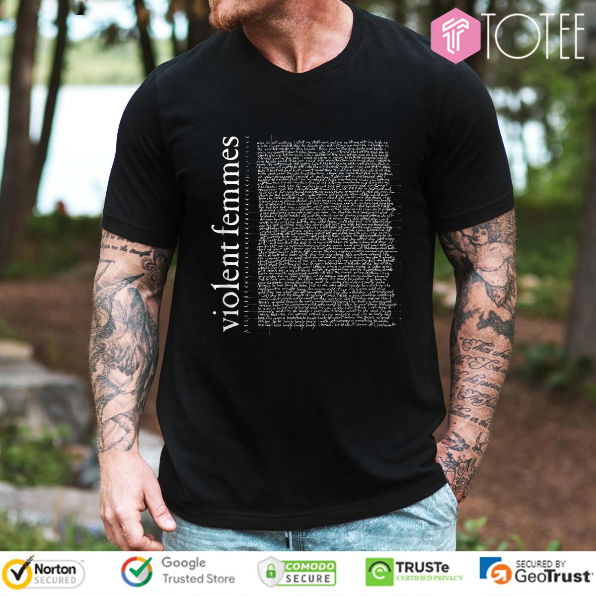 Official Violent Femmes Self-Titled Lyrics T-Shirt