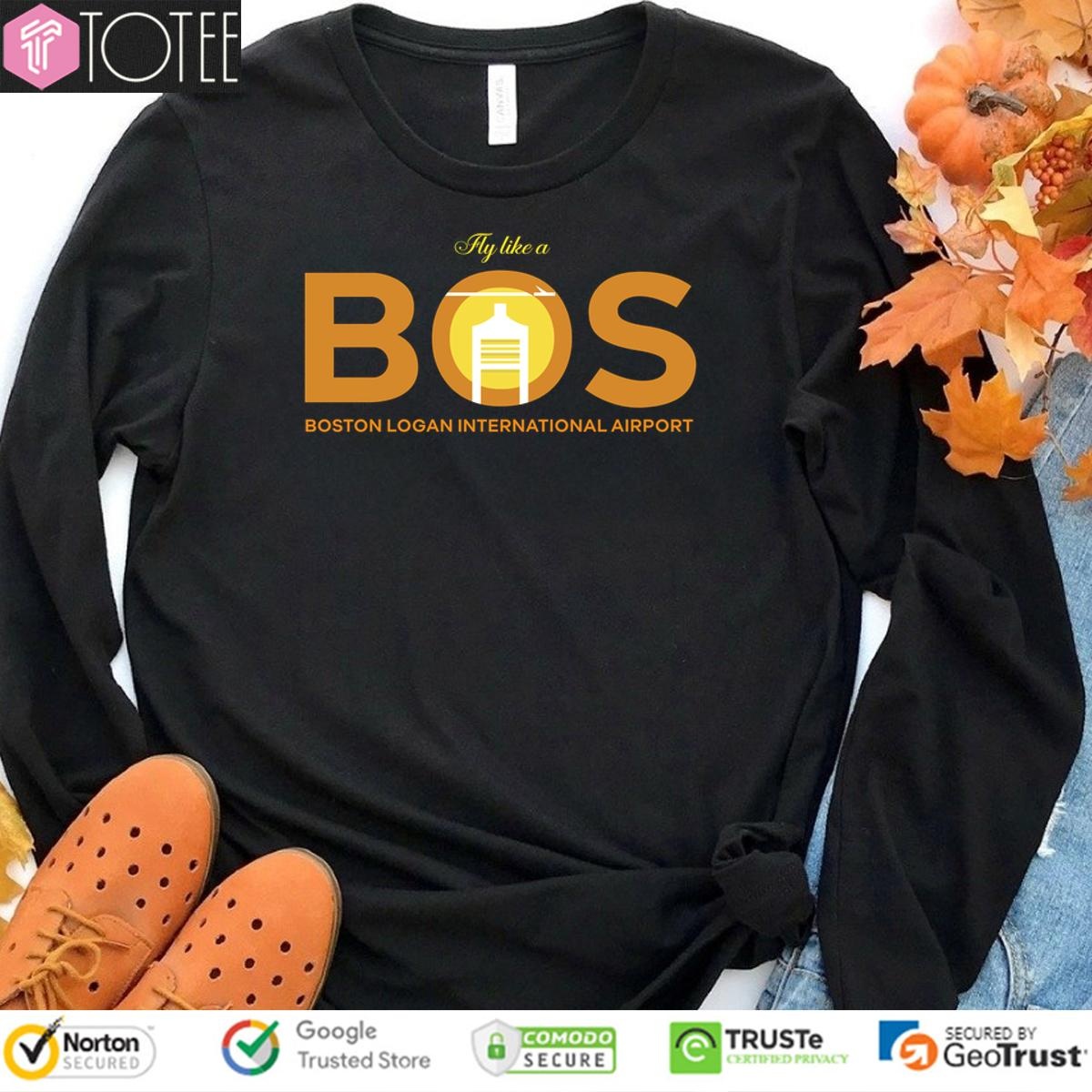 Bos Boston Logan International Airport Sweatshirt